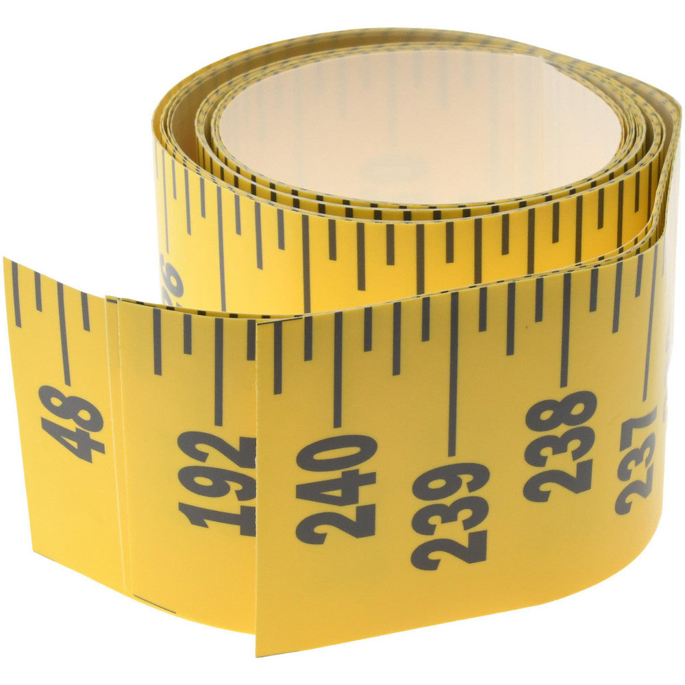Oregon Rule Company FXW-Y240VU-TC 20 Ft. Long x 3 Inch Wide, 1/4 Inch Graduation, Yellow, Mylar Adhesive Tape Measure