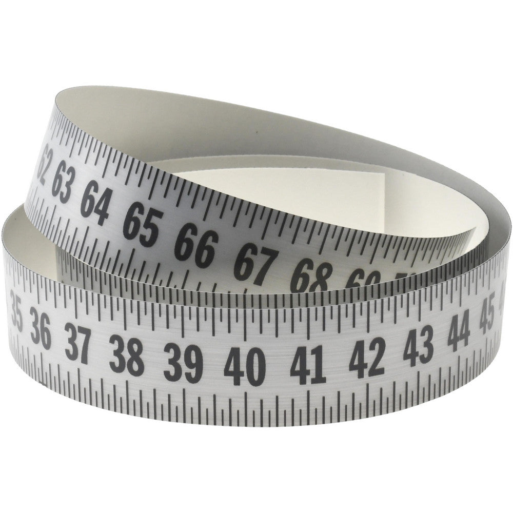 Oregon Rule Company FHR-S072L-TC 3 Ft. Long x 1 Inch Wide, 1/8 Inch Graduation, Silver, Mylar Adhesive Tape Measure