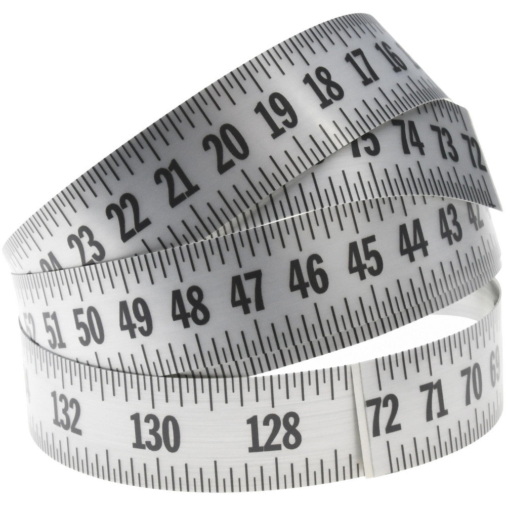 Oregon Rule Company FHR-S144R-TC 6 Ft. Long x 1 Inch Wide, 1/8 Inch Graduation, Silver, Mylar Adhesive Tape Measure