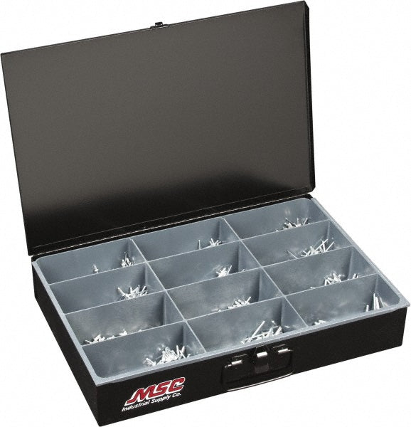 Value Collection 67761403 1,000 Piece, 1/8 to 3/16" Hole Diam, Dome Head, Aluminum Blind Rivet Assortment