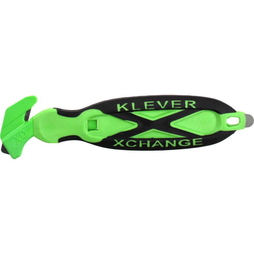 Klever Innovations KCJ-XC-65X Safety Box Cutter with Replaceable Blade Head, Antimicrobial