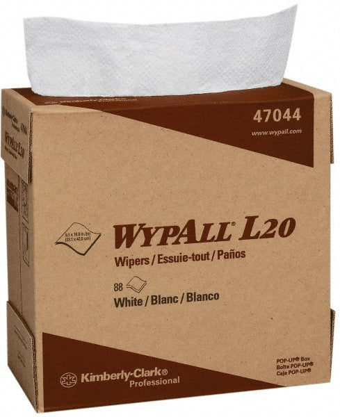 WypAll 47044 GeneralCleanâ„¢ L20 Medium Cleaning Cloths (47044), Pop-Up Box, White