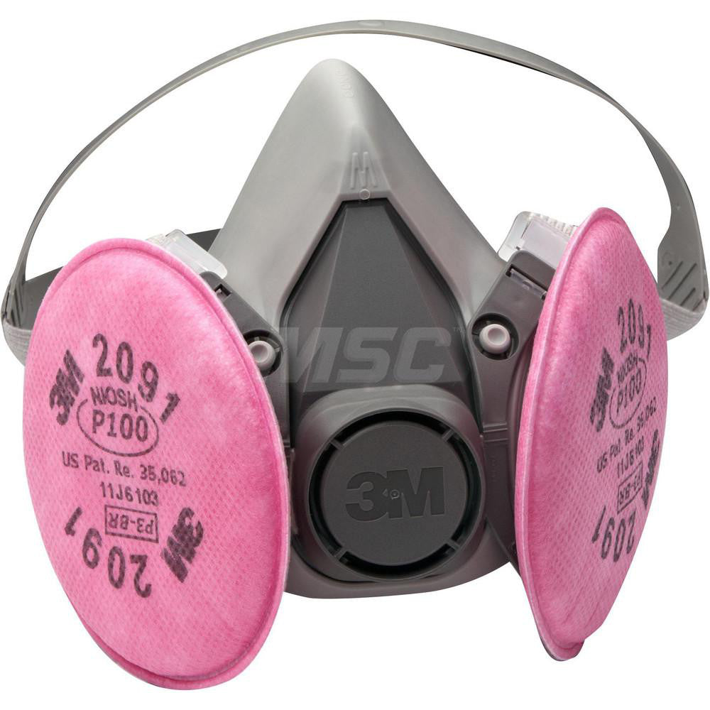 3M 7000126163 Half Facepiece Respirator with Cartridge Medium, Thermoplastic Elastomer, Bayonet