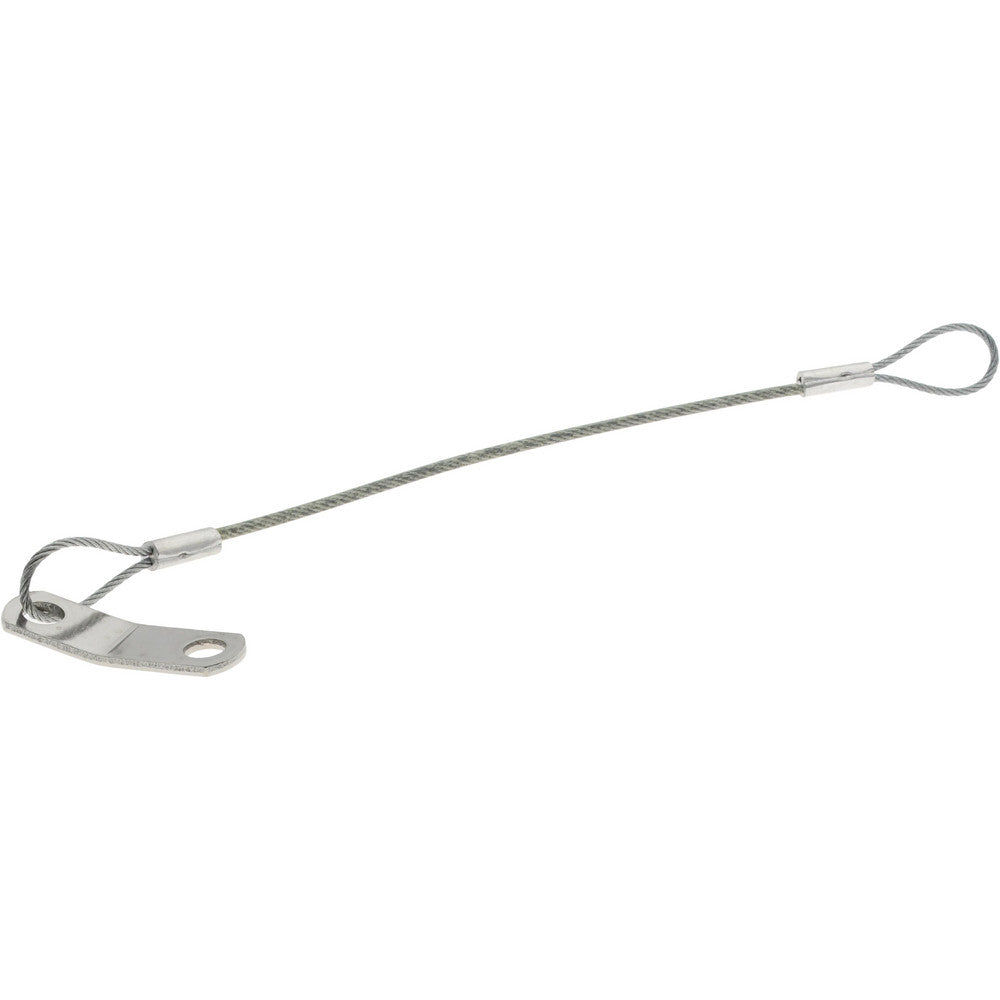 G.L. HUYETT C207-TS10466NT 6" Long, Steel Cable Loop & Tab with Hole End, Quick Release Pin Lanyard