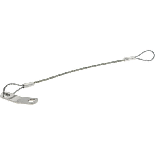 G.L. HUYETT C207-TS10466NT 6" Long, Steel Cable Loop & Tab with Hole End, Quick Release Pin Lanyard