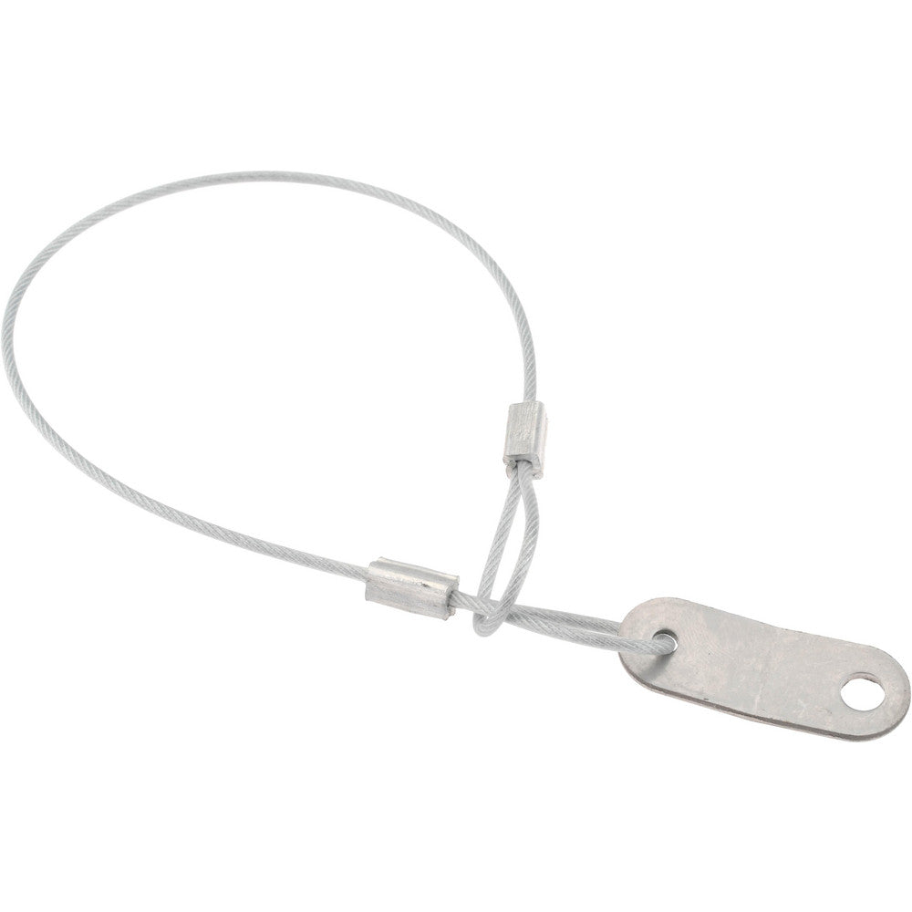 Value Collection P20024 12" Long, Steel Cable Loop & Tab with Hole End, Quick Release Pin Lanyard