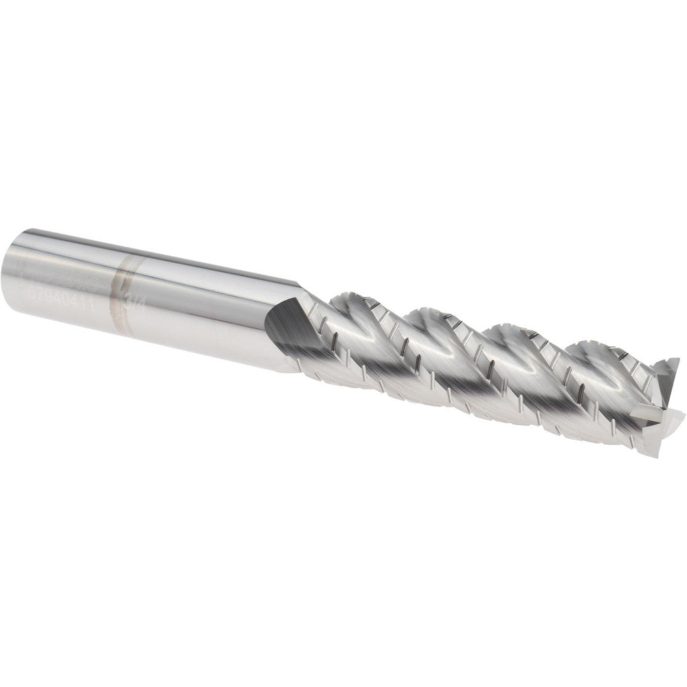 Accupro 67940411 Roughing & Finishing End Mill 3/4" Dia, 4 Flutes, Square End, Chipbreaker, Solid Carbide