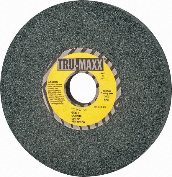 Tru-Maxx 66253246702 Surface Grinding Wheel 7" Dia, 3/4" Thick, 1-1/4" Hole, 80 Grit, I Hardness