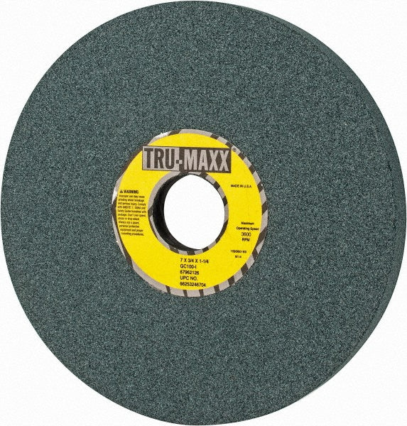 Tru-Maxx 66253246704 Surface Grinding Wheel 7" Dia, 3/4" Thick, 1-1/4" Hole, 100 Grit, I Hardness