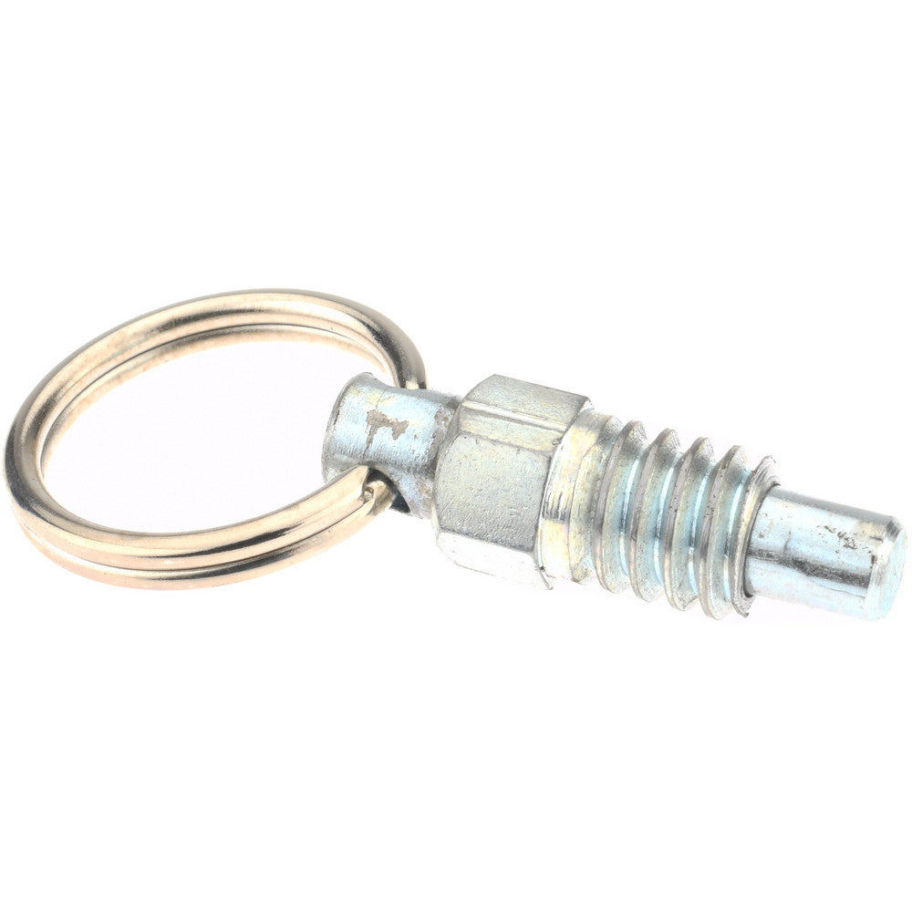 Gibraltar PR25A-G 1/4-20, 0.31" Thread Length, 0.16" Plunger Diam, 0.19" Plunger Projection, 0.5 Lb Init to 2 Lb Final End Force, Steel Pull Ring Plunger