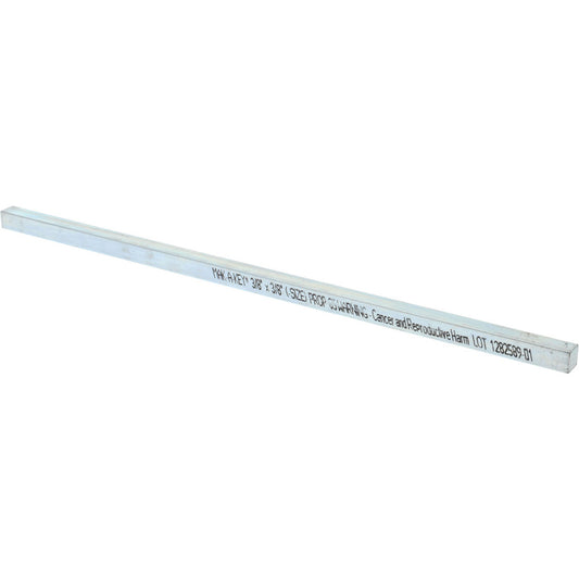Mak-A-Key 3103750375-12 Undersized Key Stock 3/8" High, 3/8" Wide, 12" Long, Steel, Zinc-Plated