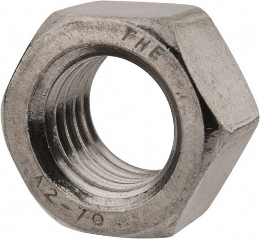Value Collection 834180PR Hex Nut M18x2.5, Grade 18-8 & Austenitic Grade A2 Stainless Steel, Bright/Uncoated Finish