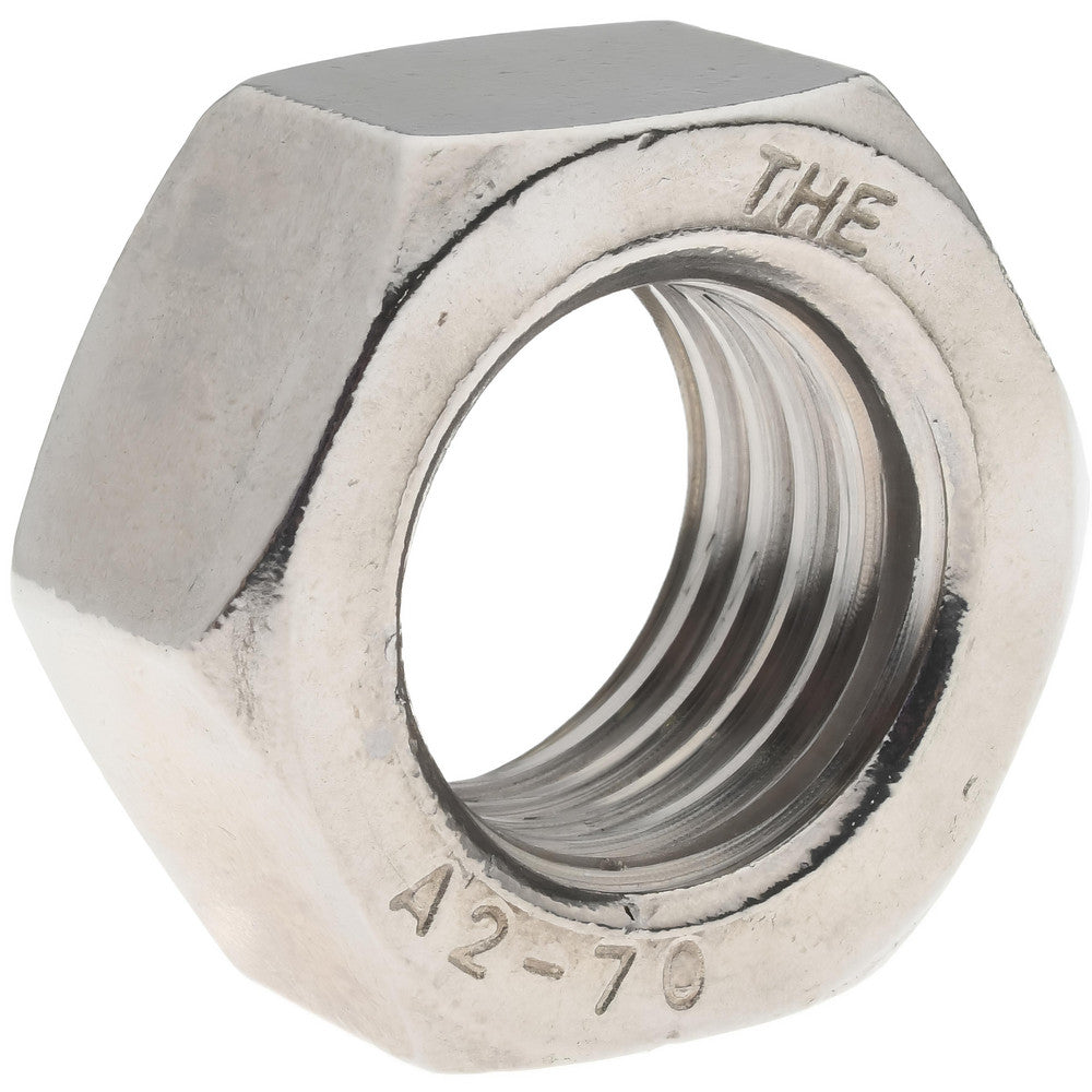 Value Collection 115268 Hex Nut M20 x 2.50, Grade 18-8 & Austenitic Grade A2 Stainless Steel, Uncoated