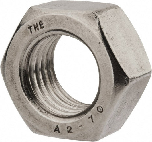 Value Collection 5542 Hex Nut M24 x 3, Grade 18-8 & Austenitic Grade A2 Stainless Steel, Uncoated