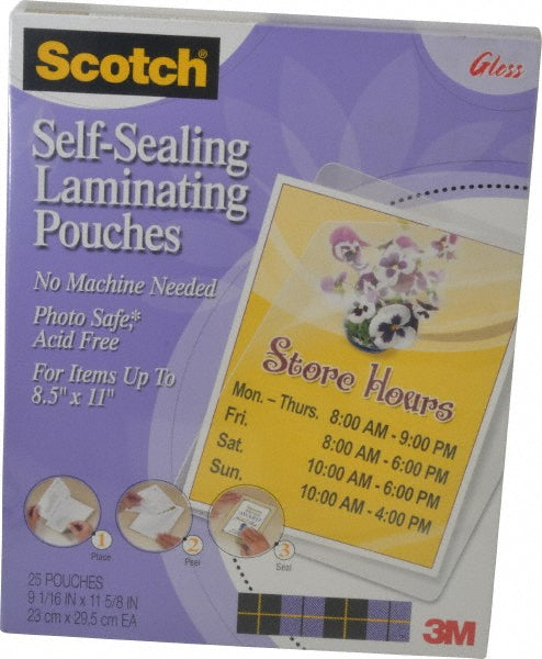 Scotch 7010311316 Letter Size, Gloss Finish Plastic Pouch