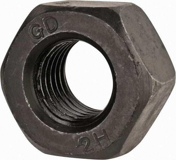 Value Collection R20200PS Heavy Hex Nut M20x2.5, Grade 2H Steel, Bright/Uncoated Finish