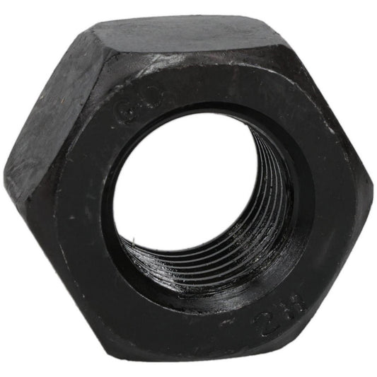 Value Collection R20220PS Heavy Hex Nut M22x2.5, Grade 2H Steel, Bright/Uncoated Finish