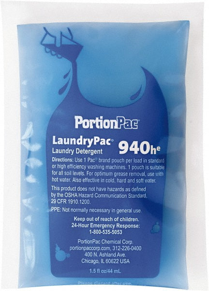 PortionPac 940HE Laundry Detergent Liquid, 1.5 oz Pouch