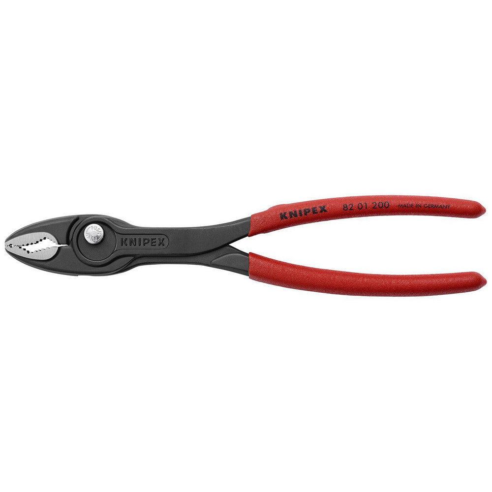 Knipex 82 01 200 Slip Joint Pliers Jaw Texture Serrated  Jaw Length 1in  Jaw Width 1.625  Overall Length 8.00  Thin Nose No  Maximum Jaw Opening 0.875