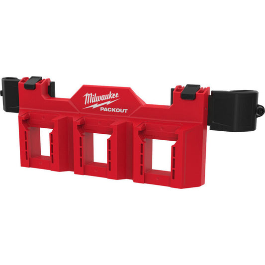 Milwaukee Tool 48-22-8603 Tool Box Case & Cabinet Accessories Accessory Type Battery Rack  Material Durable ABS  For Use With PACKOUTâ„¢ Modular Storage System  Color Red  Overall Thickness 5.98in  Material Family Plastic