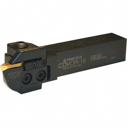 Tool-Flo 92401600 Indexable Grooving-Cutoff Toolholder CDVOR-16, 1.063" Max Groove Width, 0.812" Max Depth of Cut, Right Hand