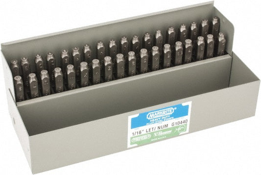 C.H. Hanson 21623 Heavy-Duty Stamp Set 1/16" Character, 36 pc