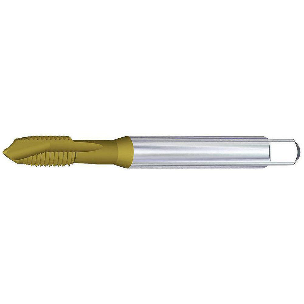 Kennametal 5417251 Spiral Point Tap M12x1.75 Metric, 3 Flutes, Plug Chamfer, 6H Class of Fit, HSS-E, TiCN & TiN Coated