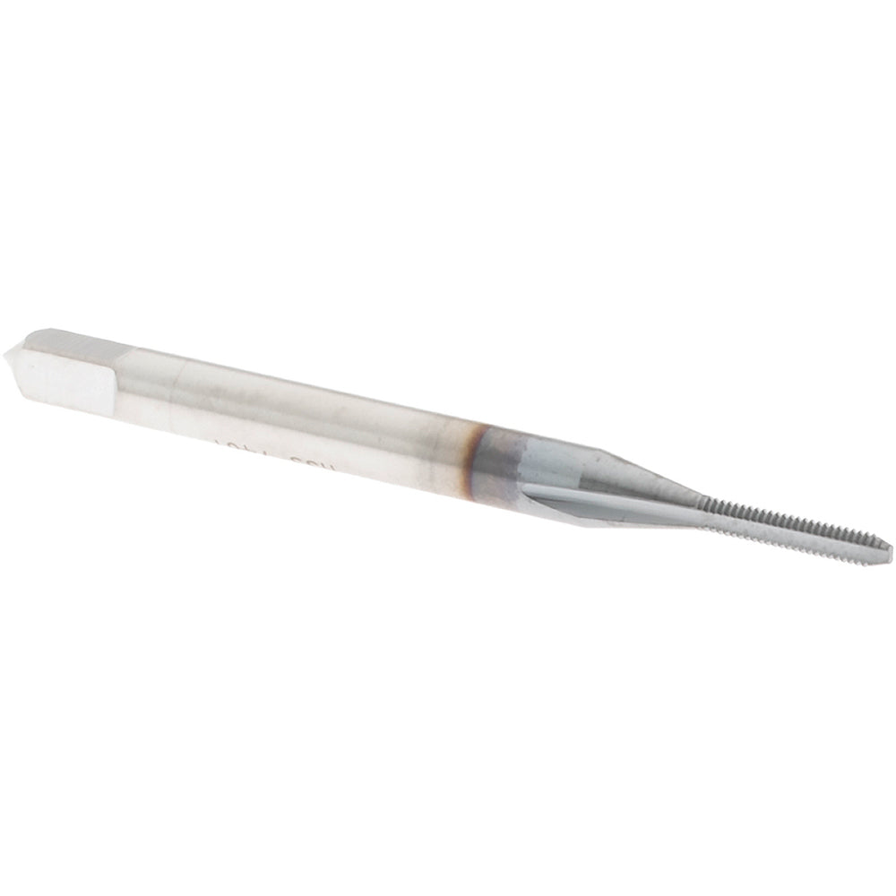 OSG 1010208 Straight Flute Tap #0-80 UNF, 2 Flute, Bottoming Chamfer, 2B Class of Fit, High-Speed Steel, TiCN Finish
