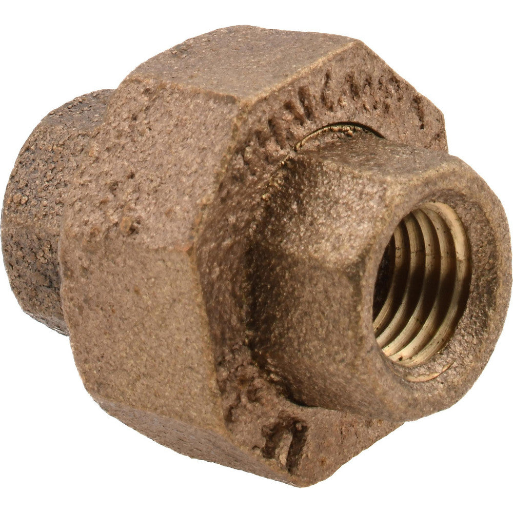 Merit Brass XNL187-04 Brass Pipe Union 1/4" Fitting, Threaded, FNPT x FNPT, Class 125, Lead Free