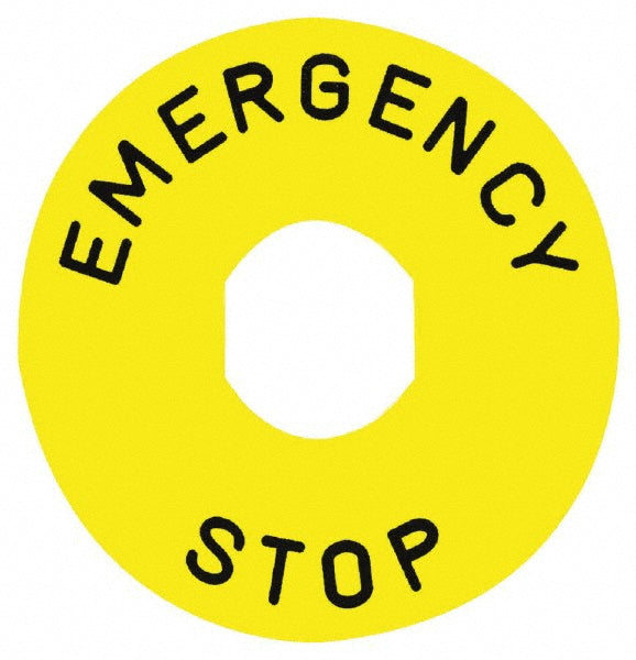 Square D ZBY8330 Round, Legend Plate - Emergency Stop