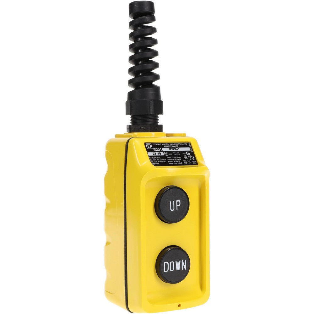 Schneider Electric 9001BW92Y Pendant Control Station Momentary, 2NO, Up & Down