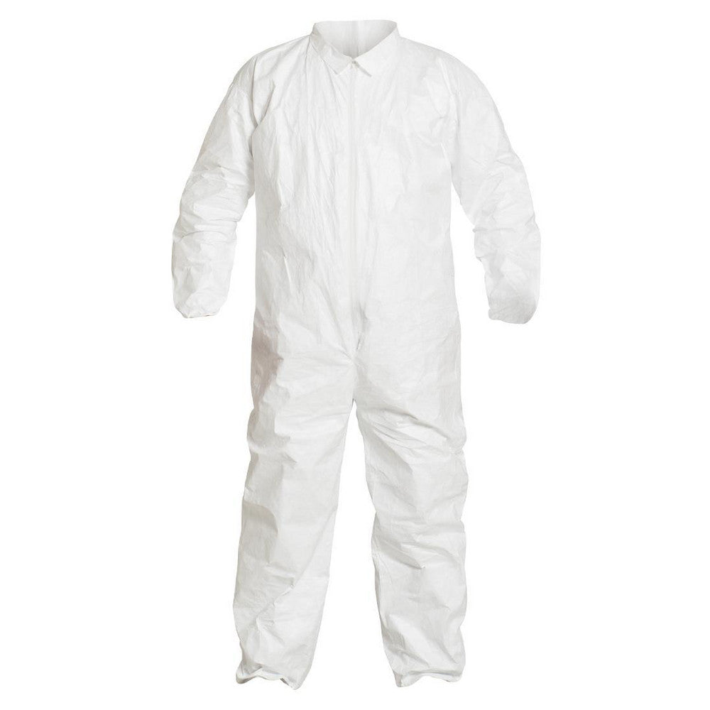 Dupont IC181SWH2X002500 Disposable Coveralls Liquid & Splash Protection, Size 2X-Large, 1.2200 oz, Tyvek IsoClean, Zipper Closure