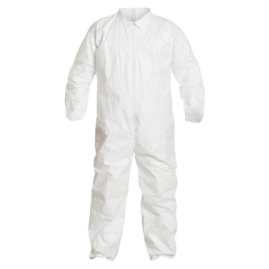 Dupont IC181SWH2X002500 Disposable Coveralls Liquid & Splash Protection, Size 2X-Large, 1.2200 oz, Tyvek IsoClean, Zipper Closure