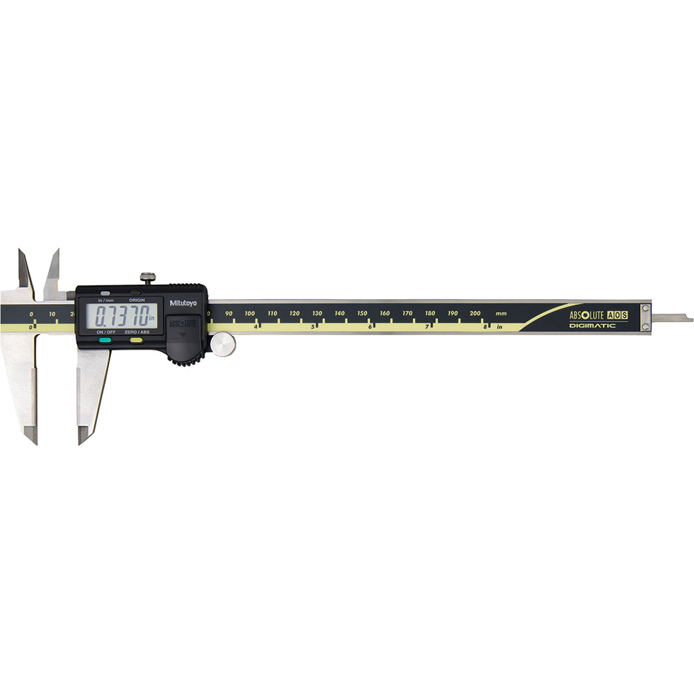 Mitutoyo 500-163-30 Electronic Caliper 200.00 mm, 8", 0.01 mm, 0.0005" Resolution, +/-0.02 mm, +/-0.0010" Accuracy, Carbide-Tipped
