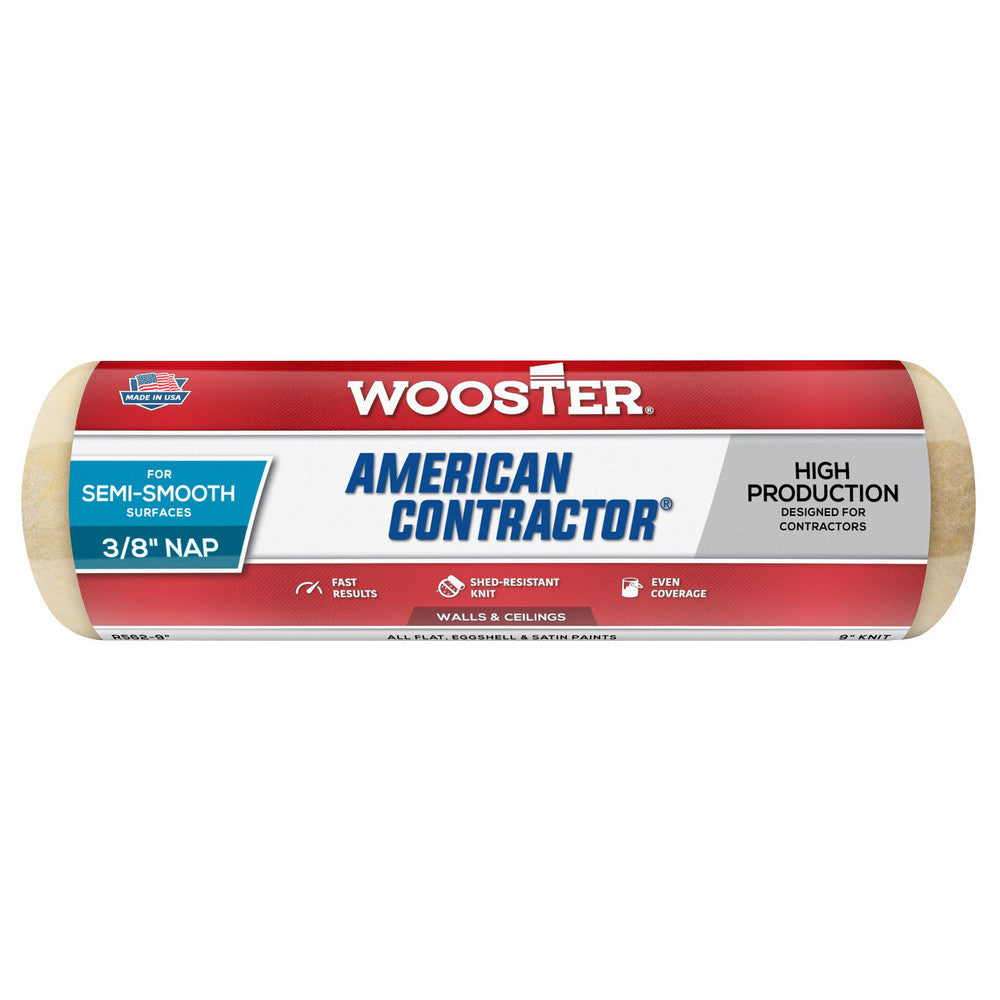 Wooster Brush R562-9 Paint Roller Cover 3/8" Nap, 9" Wide