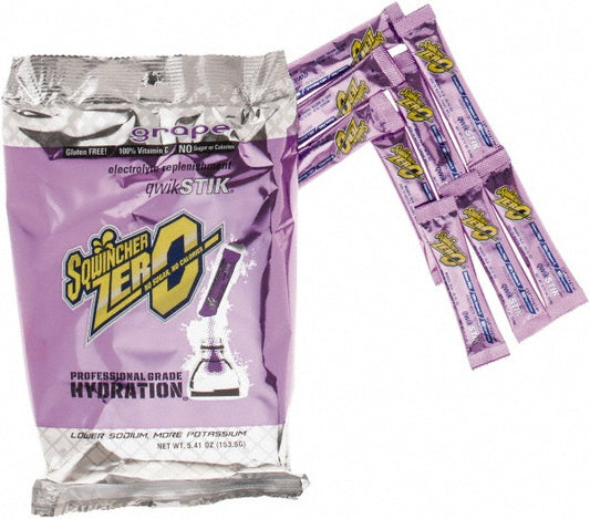 Sqwincher 159060107 Activity Drink 0.11 oz, Packet, Grape, Powder, Yields 20 oz