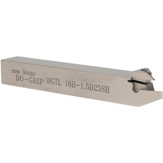 Iscar 2301581 Indexable Grooving-Cutoff Toolholder DGTL16B1.5D25SH, 1 to 1.5 mm Groove Width, 12.7 mm Max Depth of Cut, Left Hand