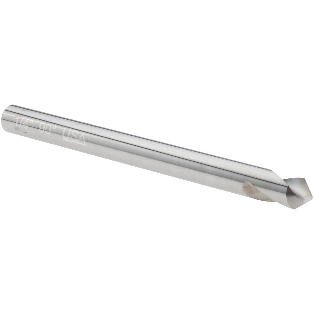 Titan USA TC18716 Spotting Drill 1/4" Dia, 90 &deg Point, 3" OAL, Solid Carbide