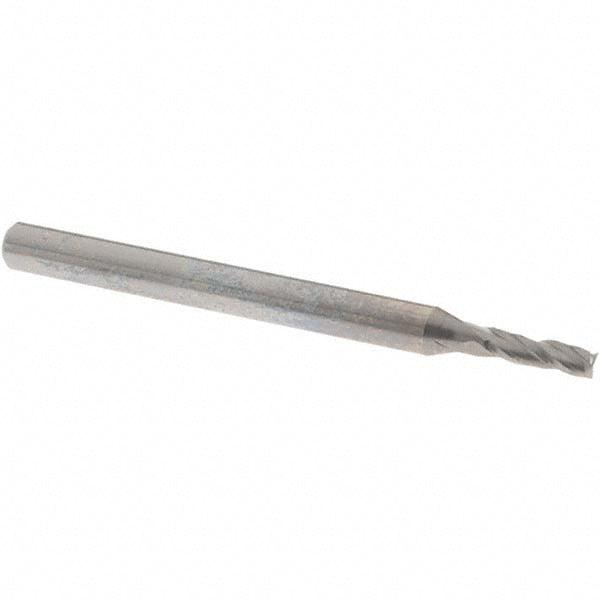OSG 403-0781 Square End Mill 5/64'' Dia, 1/4'' LOC, 1/8'' Shank Dia, 1-1/2'' OAL, 3 Flutes, Solid Carbide