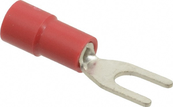 Thomas & Betts TV18-6F-XV Standard Fork Terminal Red, Vinyl, Partially Insulated, #6 Stud, Crimp