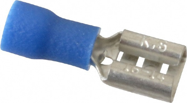 Thomas & Betts TV14-250FD-XV Wire Disconnect Female, Blue, Vinyl, 16-14 AWG, 1/4" Tab Width
