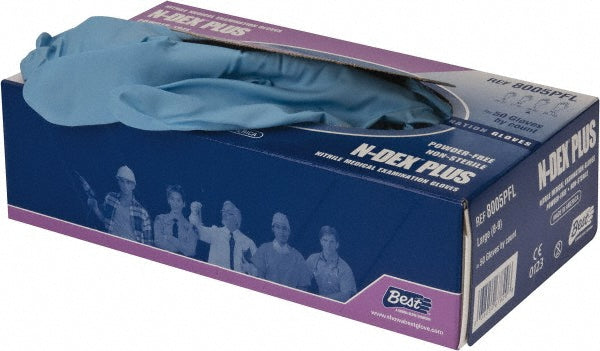 SHOWA 8005PFL Disposable Glove Size Large, 8.0 mil, Nitrile Coated, Nitrile, Food Grade, Powder-Free, Biodegradable