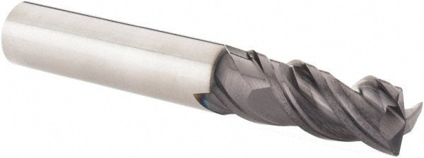 Kyocera SGS Precision Tools 33349 Corner Radius End Mill 3/8" Dia, 1" LOC, 0.02" Radius, 3 Flutes, Solid Carbide