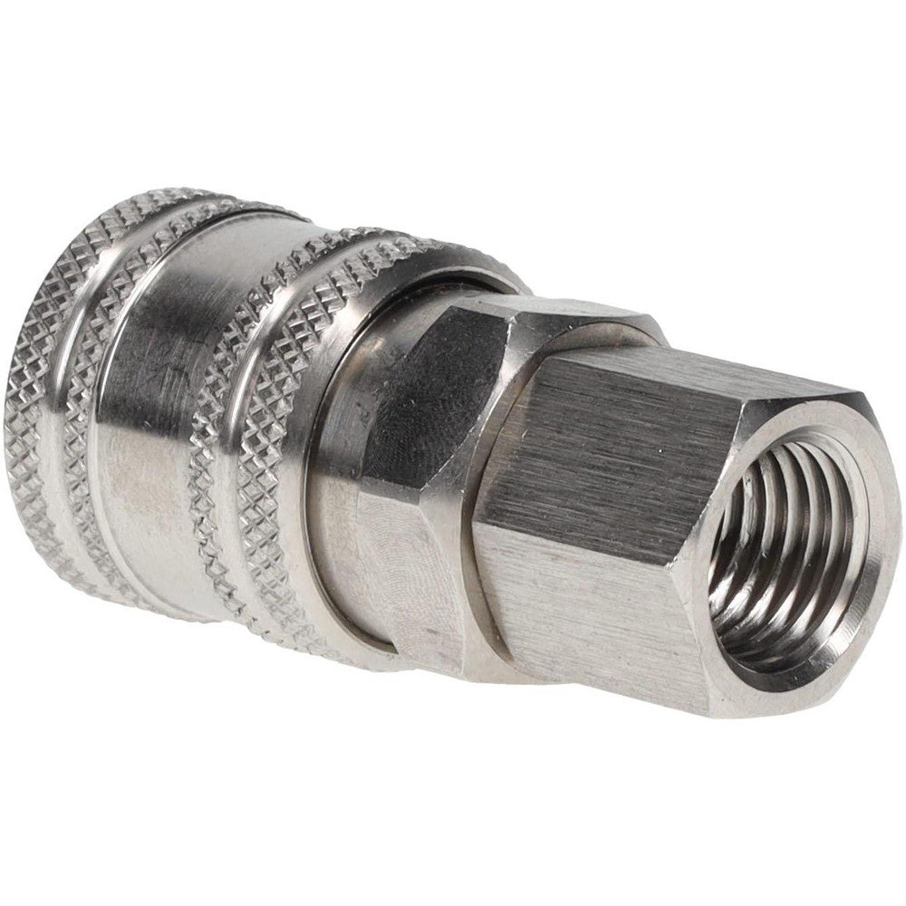 Parker S23 Pneumatic Hose Coupling 1/4-18" Thread, 1/4" Body Dia, Industrial Interchange