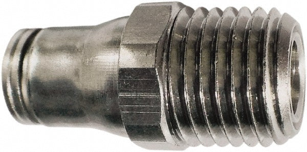 Legris 3675 60 14 Push-To-Connect Tube to Male & Tube to Male NPT Tube Fitting Male Connector, 1/4" Thread, 3/8" OD