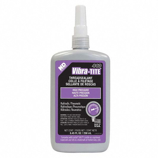 Vibra-Tite 44025 Threadlocker Purple, Liquid, 250 mL, Bottle