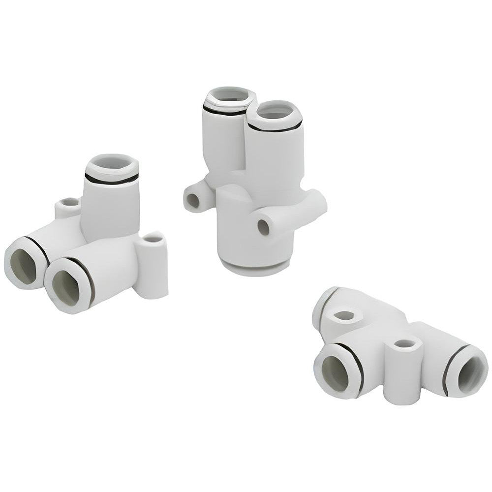 SMC Pneumatics KQ2U10-00A Push-to-Connect Push-to-Connect Fitting Y Connector, 10.00 mm OD