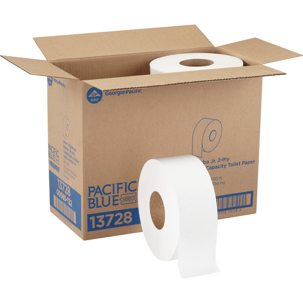 Georgia Pacific 13728 Pacific Blue Select Jumbo Jr. 2-Ply Toilet Paper, White