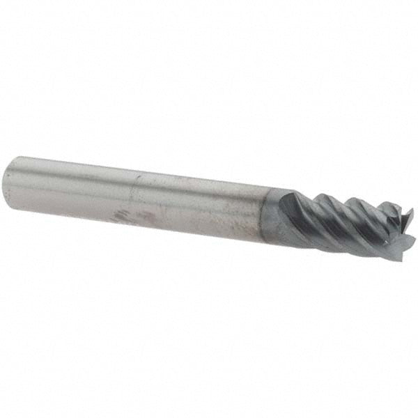 Supermill 5251813 Square End Mill 1/4'' Dia, 1/2'' LOC, 1/4'' Shank Dia, 2'' OAL, 5 Flutes, Solid Carbide