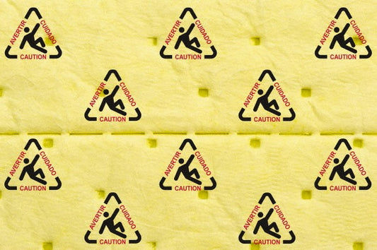 Brady SPC Sorbents CH15P Sorbent Pad Chemical & Hazmat Use, 15" Wide, 150' Long, 20 gal, Black, Red & Yellow
